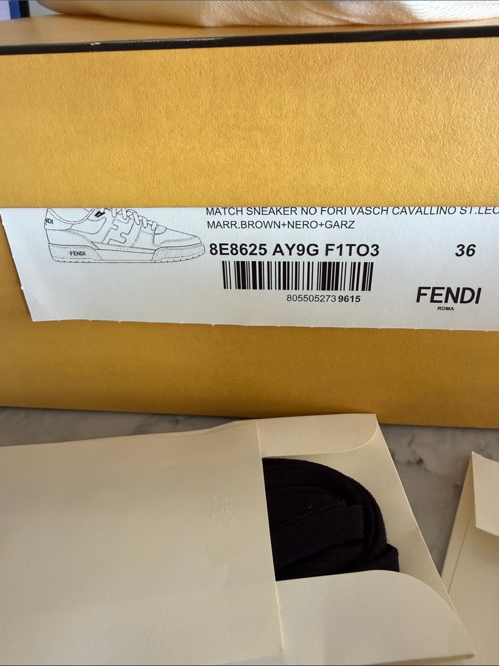 NWT Fendi Leopard-Print Low-Top Sneaker in Black, Cream & Brown w/ box &laces! - Picture 17 of 17